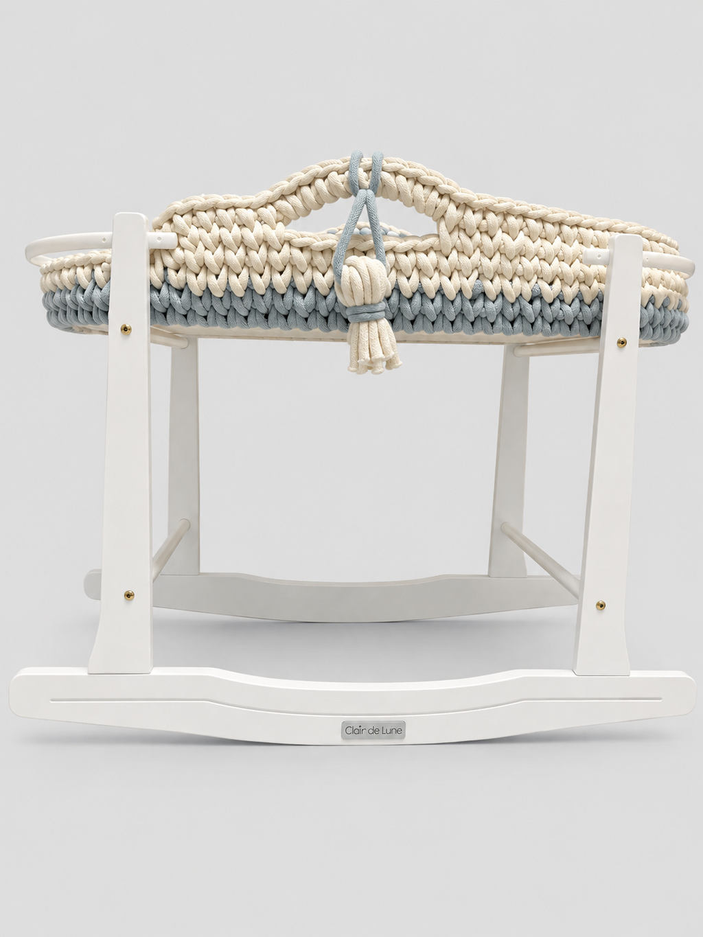 Blue and cream baby changing mat