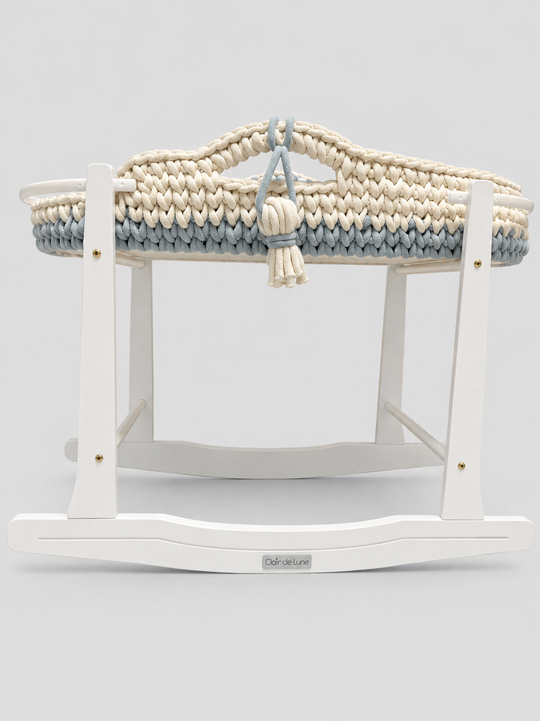 Blue and cream baby changing mat
